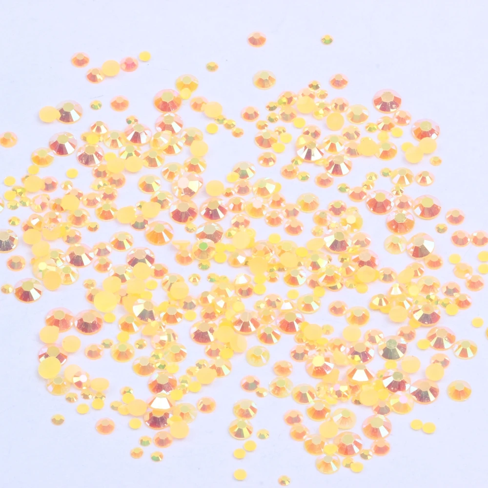 Стразы из смолы оранжевого цвета AB 2 6 мм круглые стразы с плоской задней