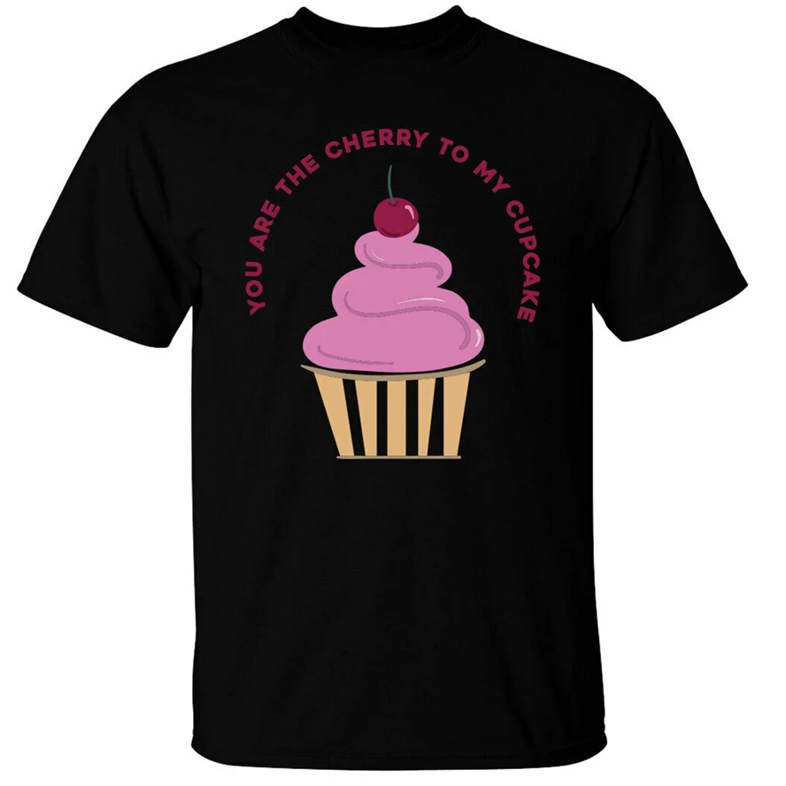 You Are The Cherry To My Cupcake Футболка мужская Ретро футболка| |