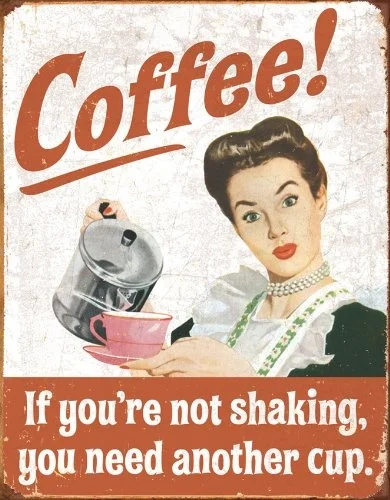 

Coffee Shaking Tin sign