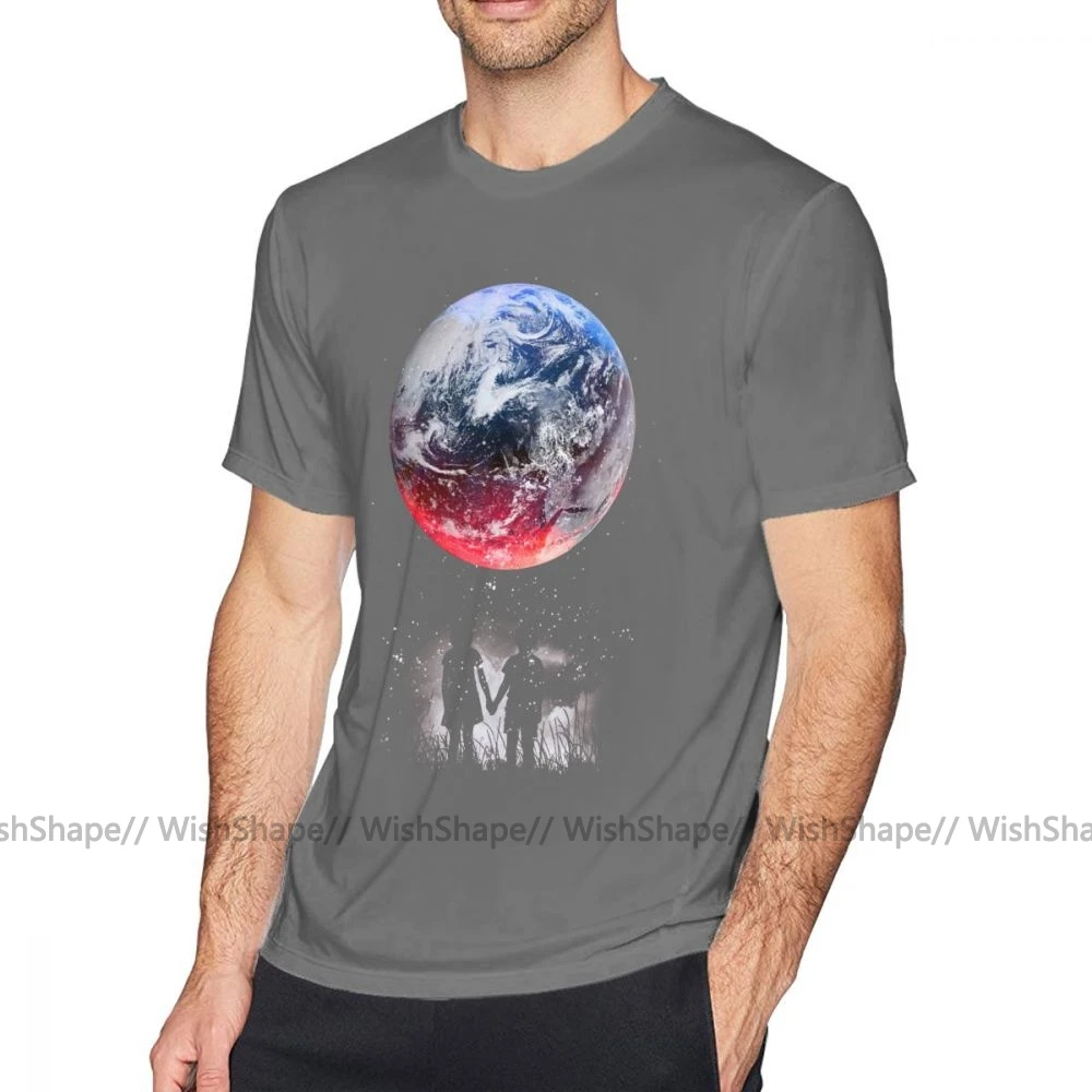 Футболка с черной звездой до конца мира Мужская футболка принтом большого