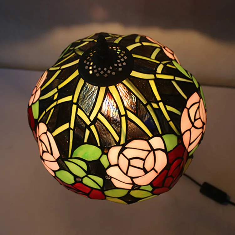 Новые настольные лампы витражная стеклянная лампа светодиодный светильник