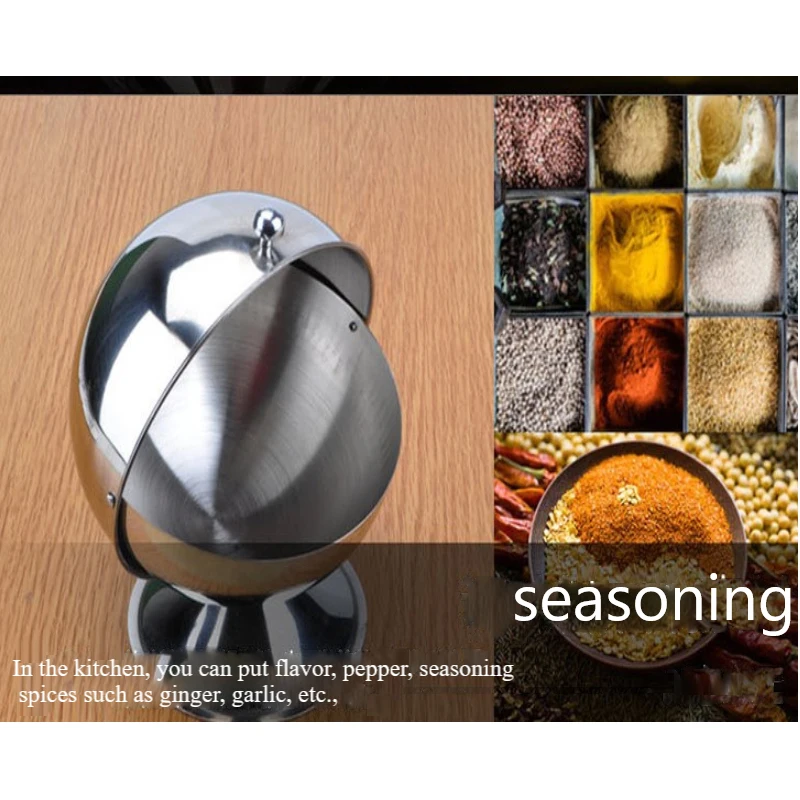 Коробочки для приправ Пылезащитная банка специй из нержавеющей стали горшок