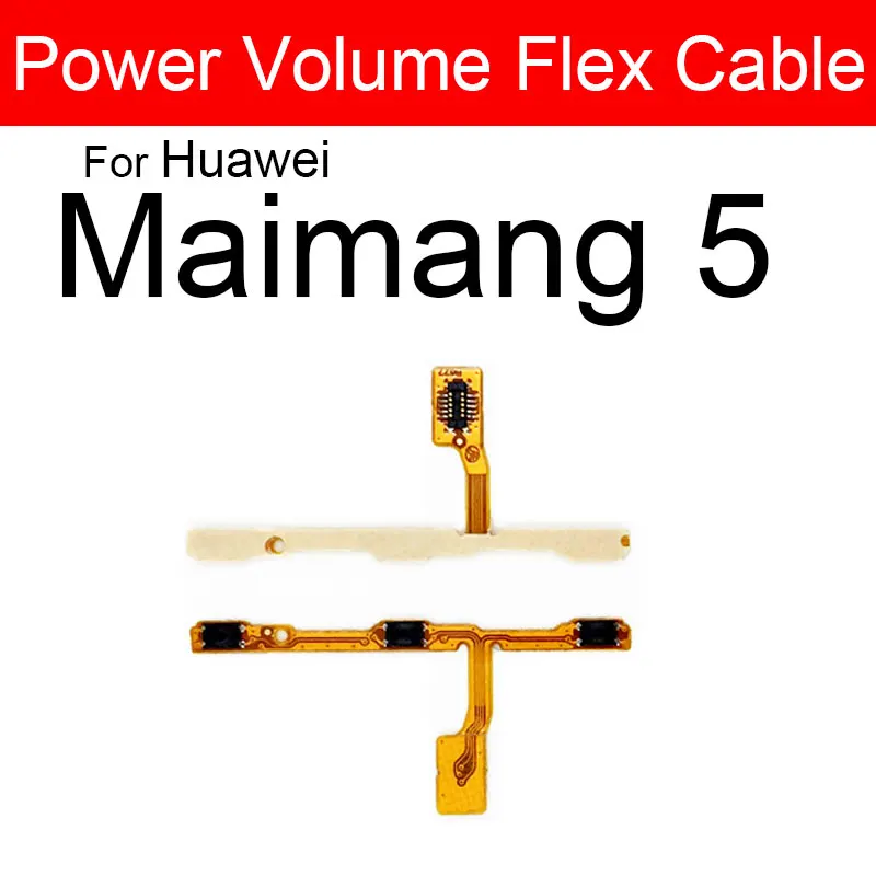 Power Volume Side Buttons Flex Cable For Hauwei Maimang 3 4 5 6 7 8 9 G7 G7Plus G9Plus Audio Control Key Ribbon Repair Part | Мобильные