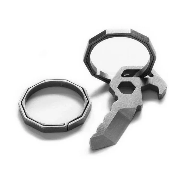 

Ultra Light Titanium Alloy Carabiner Hanging Buckle Key Ring Quickdraw Micro Keychain Tool For Hanging Keys, Tent, Backpack