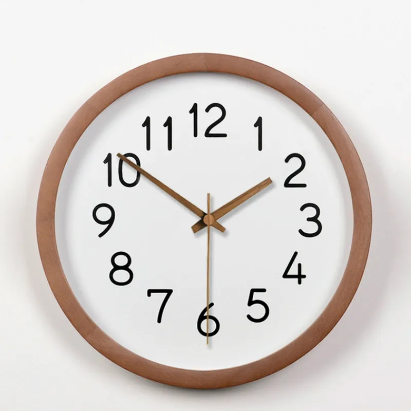 

Nordic Wood Wall Clock Japanese Home Decor Undefined Living Room Clock Japanese Modern Bedroom Noiseless Kitchen Clocks Gift