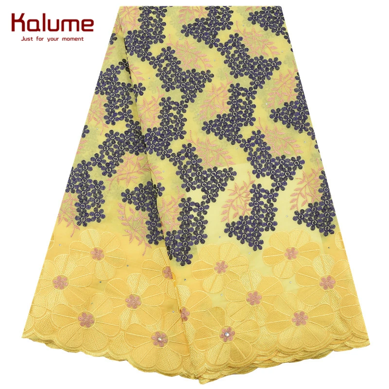 Kalume Новая модная Африканская Хлопковая кружевная ткань красная нигерийская