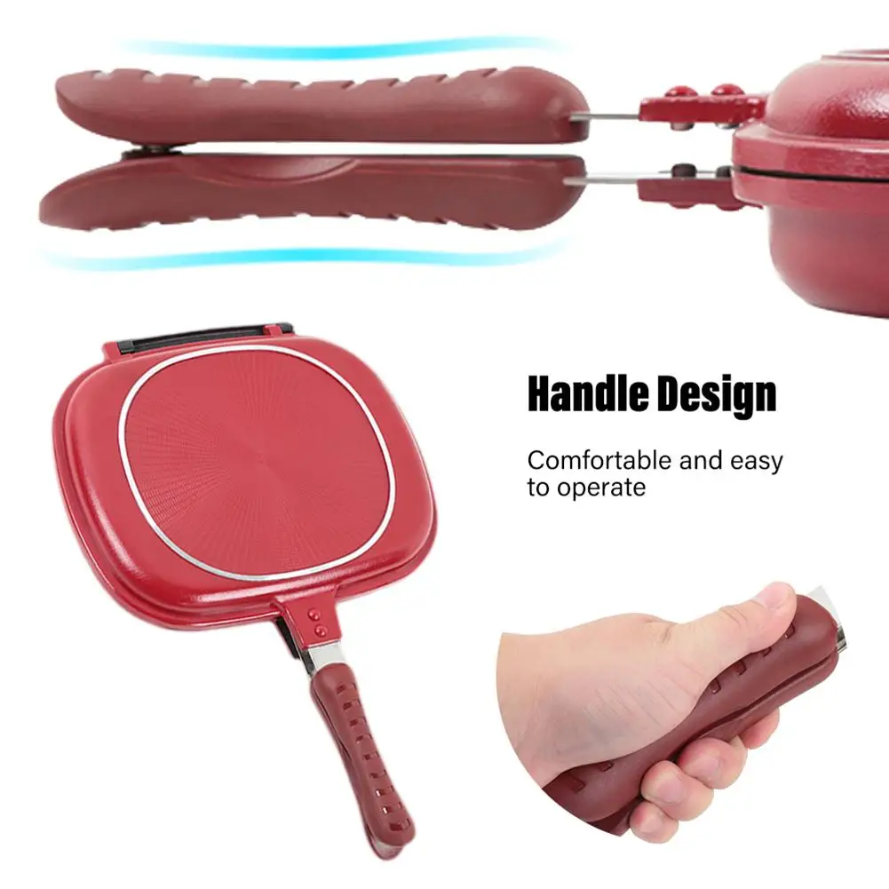 Сковорода Складная двусторонняя антипригарная 28/32 см для барбекю и