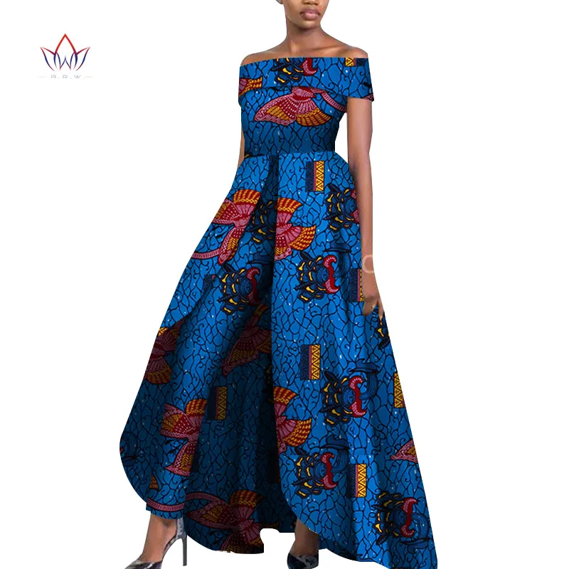 16 Африканский дизайн Базен с открытыми плечами элегантные женские комбинезоны комбинезон без рукавов комбинезон длинные брюки Дашики размера плюс wy6184 - Цвет: 16