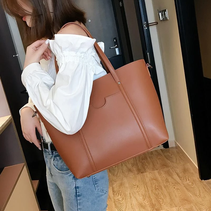 

New Large Capacity Ladies Handbag Leather Shoulder Bag Ladies Messenger Bag Casual Handbag Tote Bag