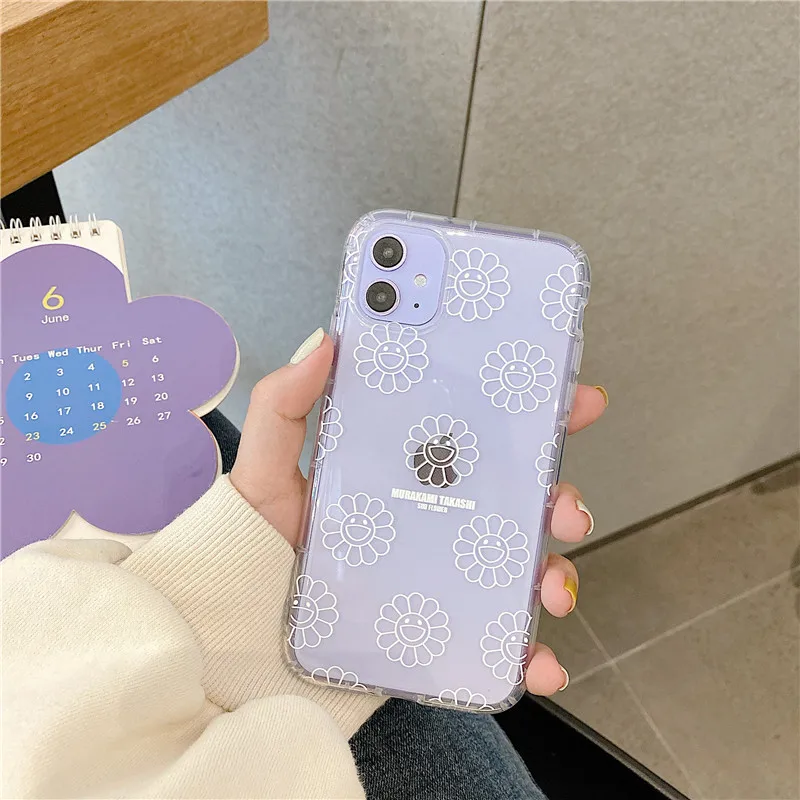 Простой чехол для телефона с изображением подсолнуха iphone 11 Pro Max 7 8 plus X XR XS