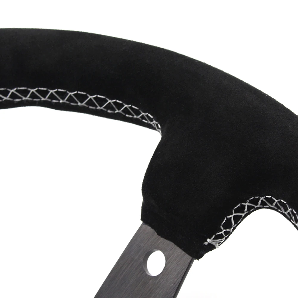 330 мм 13 дюймов черный замша кожа глубокое блюдо дрейфующих Спорт гоночный руль |