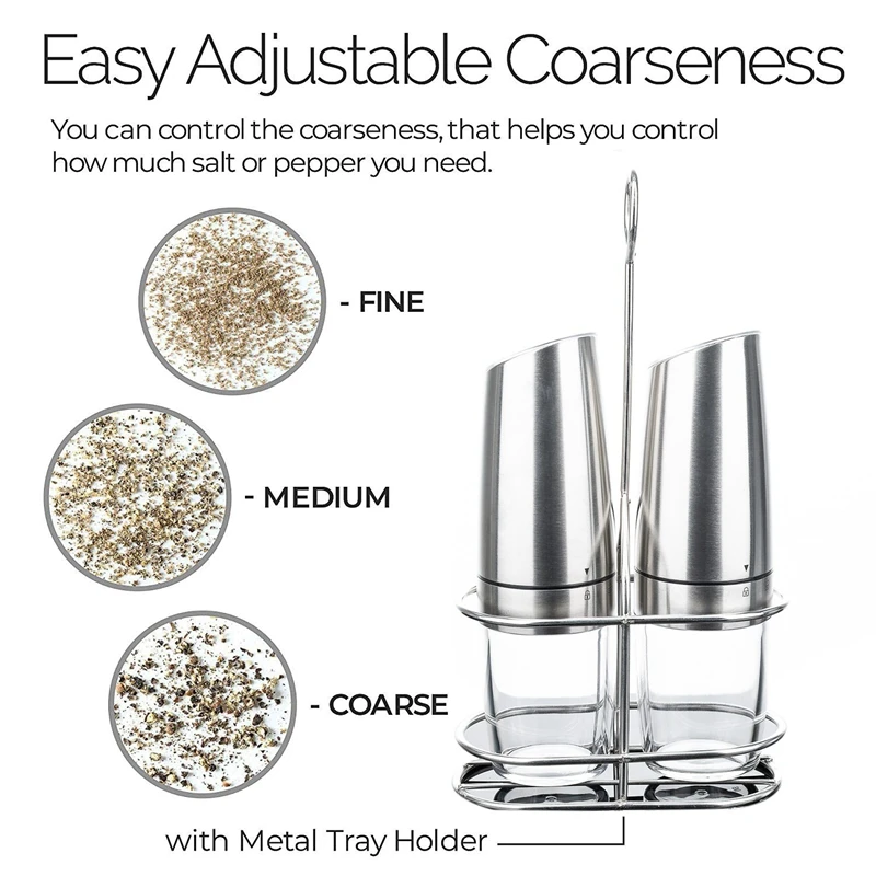 Электрическая мельница для соли и перца набор Гравитационный контроль