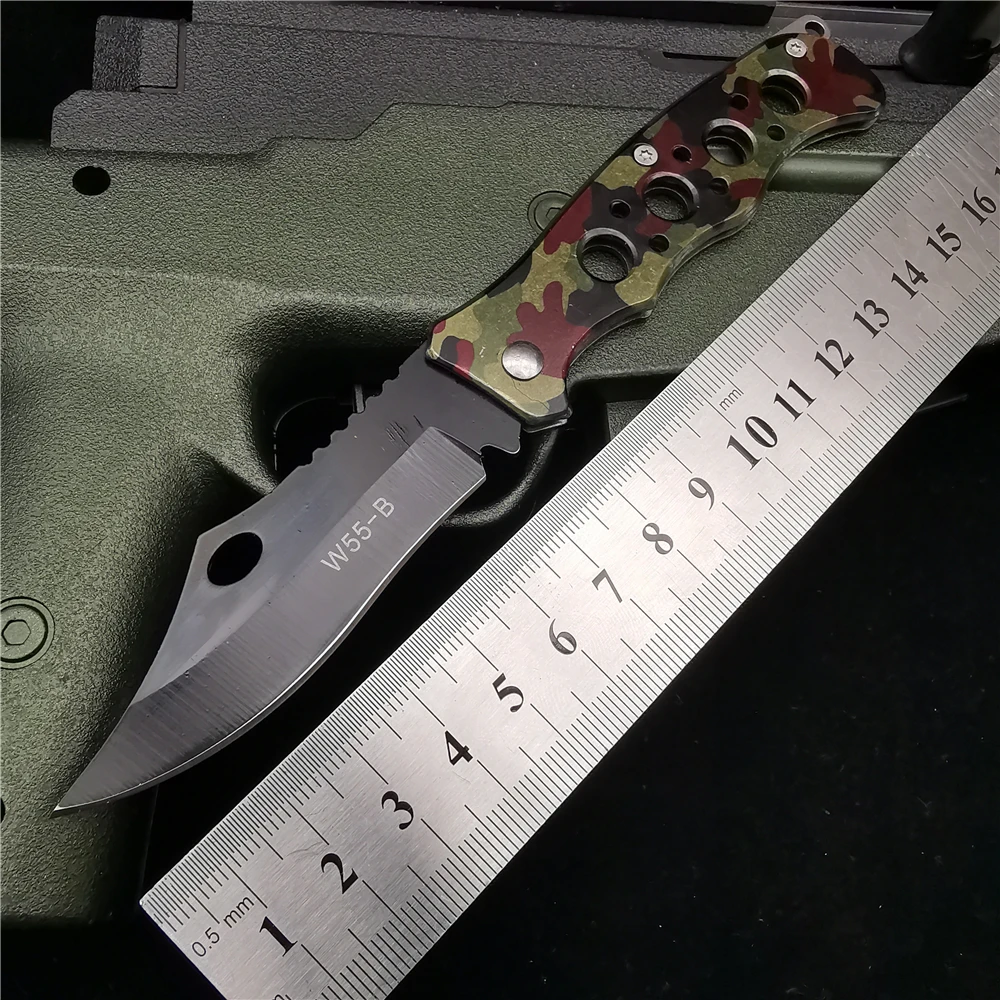 Складной нож карманный из нержавеющей стали длина 17 см (7 дюймов) 58HRC для выживания