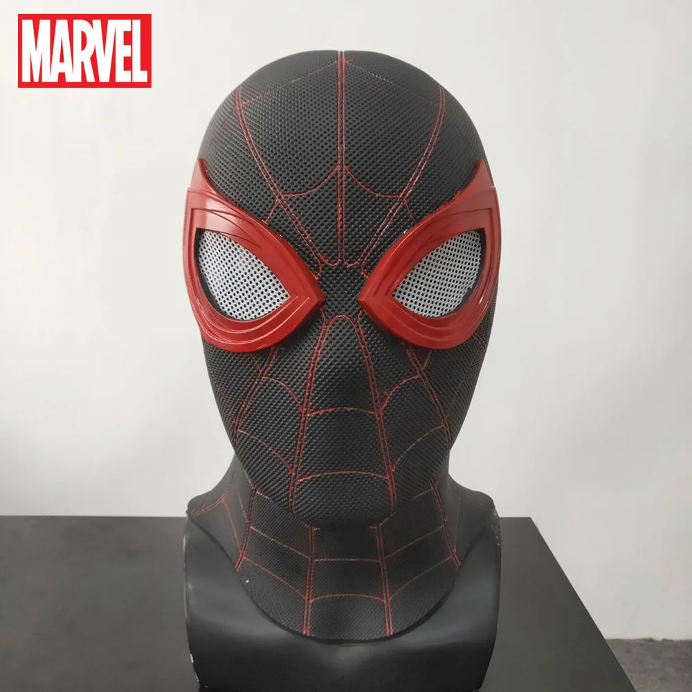 Disney Spiderman Heroes Expedition Headgear Mask PVC Black Stealth Battlesuit Marvel Hat Caps for Men | Аксессуары для одежды