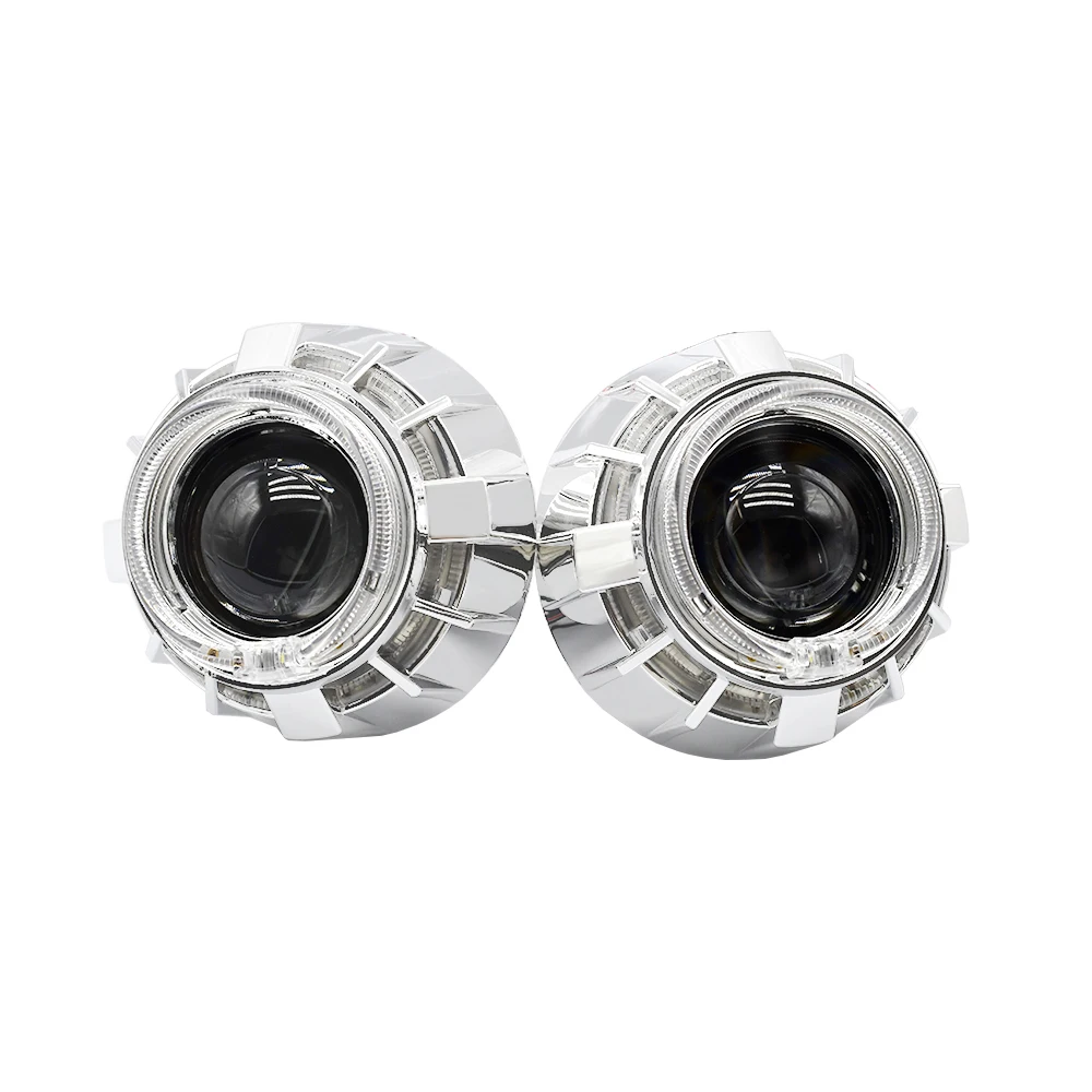 Биксеноновые прожекторные линзы 2 5 дюйма светодиодные ангельские глазки DRL Hid