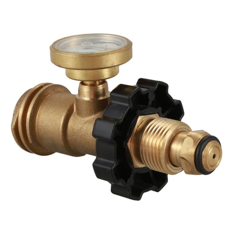 US overpressure and super flow leak detection automatically closes the propane tank pressure gauge cylinder adapter with protect |