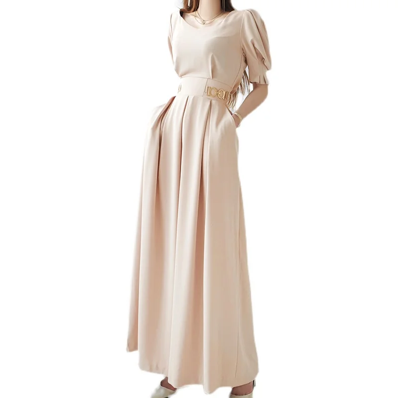 

Summer wear new temperament accept waist high-end cultivate one's morality show thin fashion wide-legged pants jumpsuits women