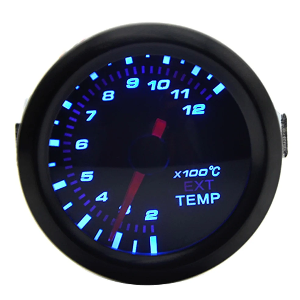 Exhaust Gas Temp 52 мм Boost/вакуум/Температура воды/Температура масла/Масляный Пресс/Напряжение/Тахометр/соотношение топлива воздуха/прибор для измерения температуры выхлопных газов аналоговый синий светодиод+ щупы датчика - Цвет: Exhaust Gas Temp
