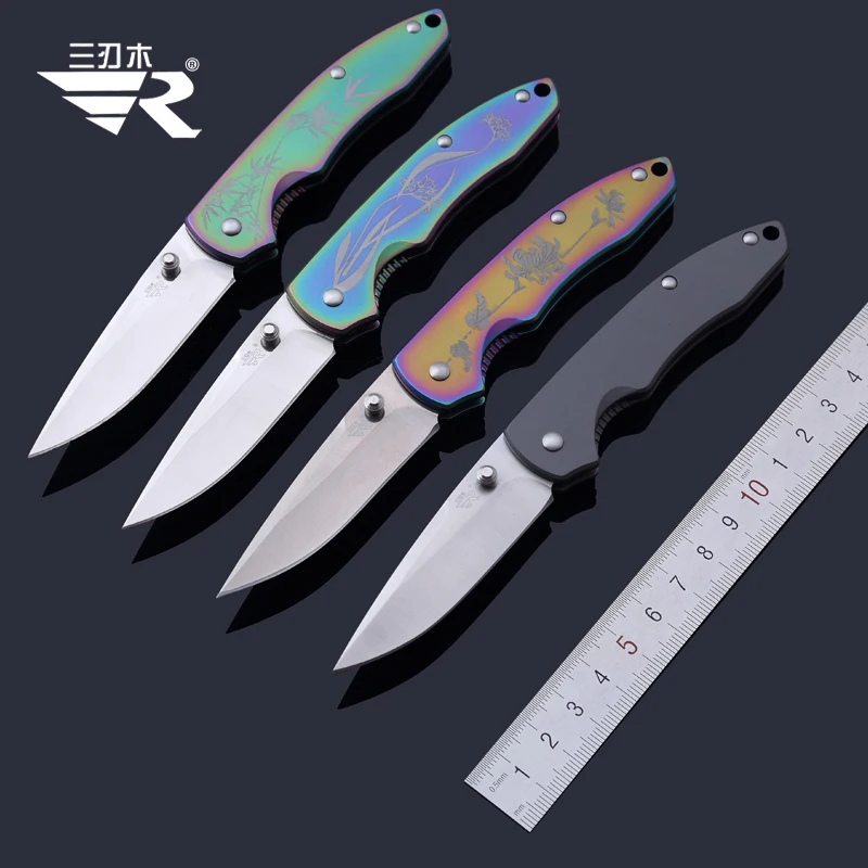 

Складной нож Sanrenmu 7073 12C27, ручка из стали, для кемпинга, охоты, резки, выживания, фруктов, кухонный карманный нож
