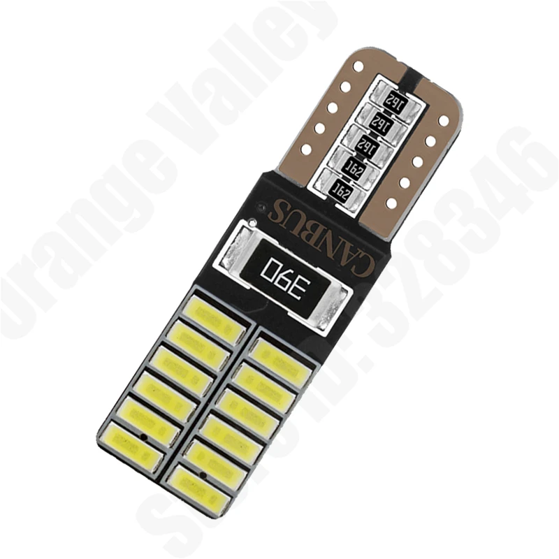 100 шт. супер яркий T10 LED 194 501 W5W 24 SMD 4014 Canbus безошибочные автомобильные интерьерные