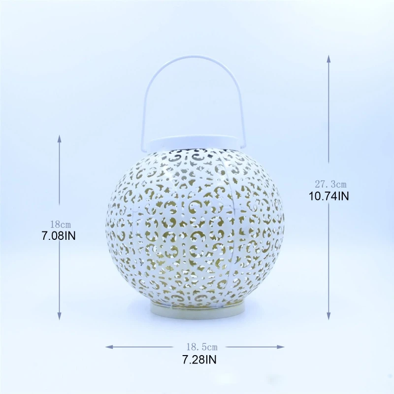 

Solar Powered Retro Hollow Pattern Lantern Outdoor Garden Decor Light Landscape