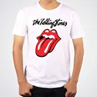 Футболка мужская с круглым вырезом, белый топ с рисунком катающихся камней, короткий рукав, летняя одежда на заказ