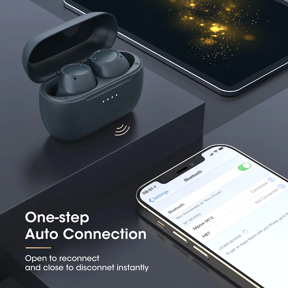 Беспроводные наушники вкладыши Mpow M13 Bluetooth с защитой IPX8 водонепроницаемость 28