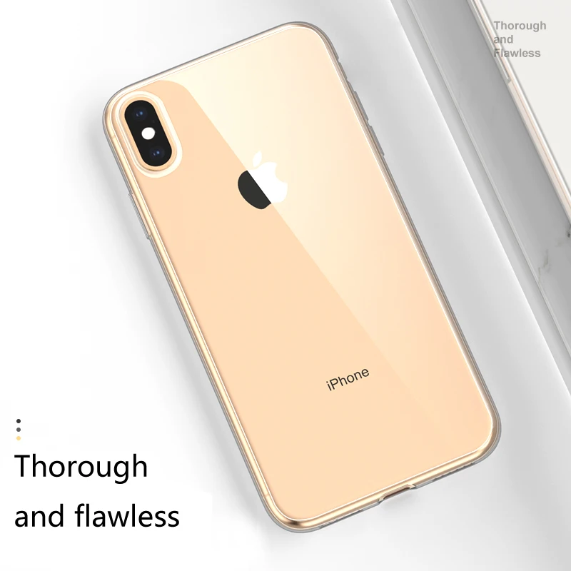 Ультратонкий прозрачный силиконовый чехол для iPhone 11 Pro Max X XS MAX XR 5S 6s 5 6 7 8 Plus мягкий