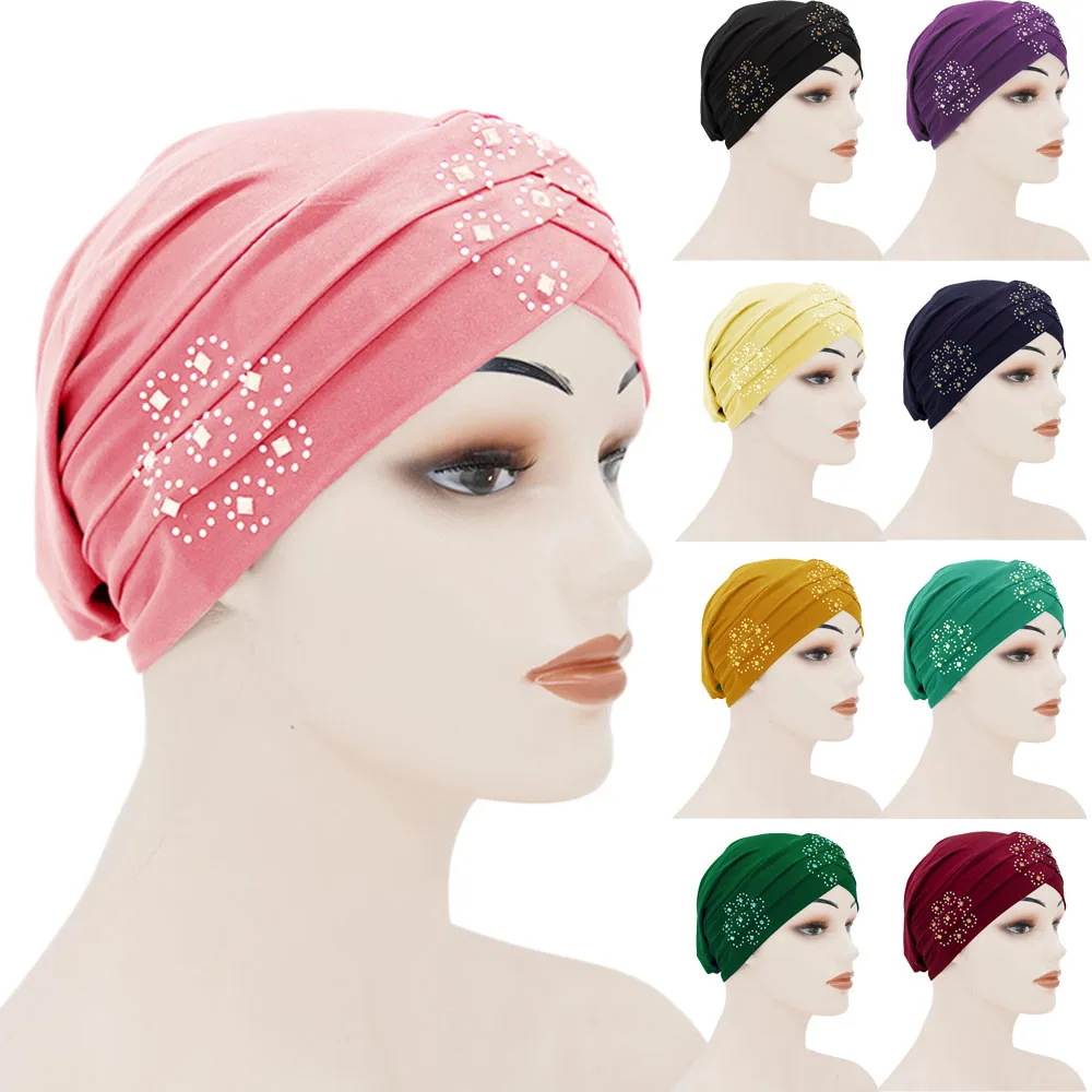 

Женская Мягкая шапка из Индии, эластичный головной платок, роскошная шапка-тюрбан, Шапка-бини, головная повязка, головной убор, мусульмански...