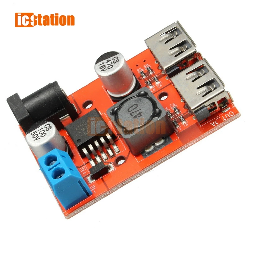 Умная электроника DC 9 В/12V/24V/36V 5V Dual USB Автомобильное зарядное устройство Питание
