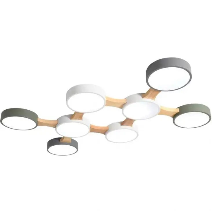 

LED ceiling lamp 220V round metal lampshade Nordic modern minimalist pendant lamp for surface-mounted living room bedroom hotel