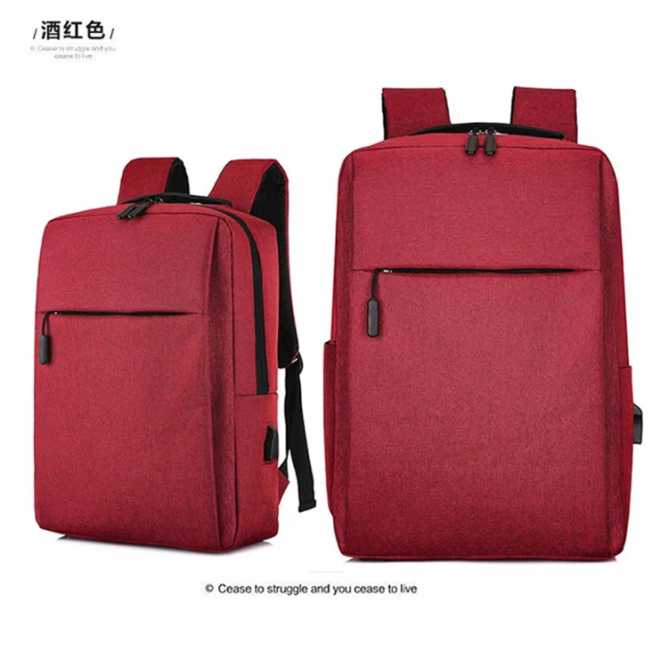 

Solid Color Men Male Business Laptop Backpack Usb Charging Simple Light weight Oxford School Bags Female Travel Tablet Backpack