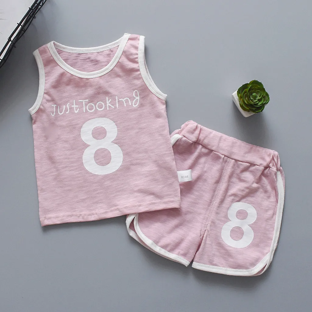 Летняя одежда для маленьких мальчиков и девочек 2020 спортивный костюм Топы с