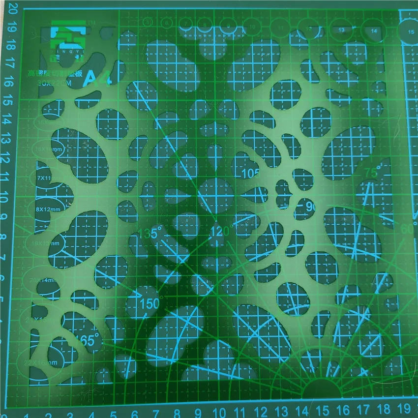 Трафарет для скрапбукинга с зелеными листьями 20 х20 см | Дом и сад