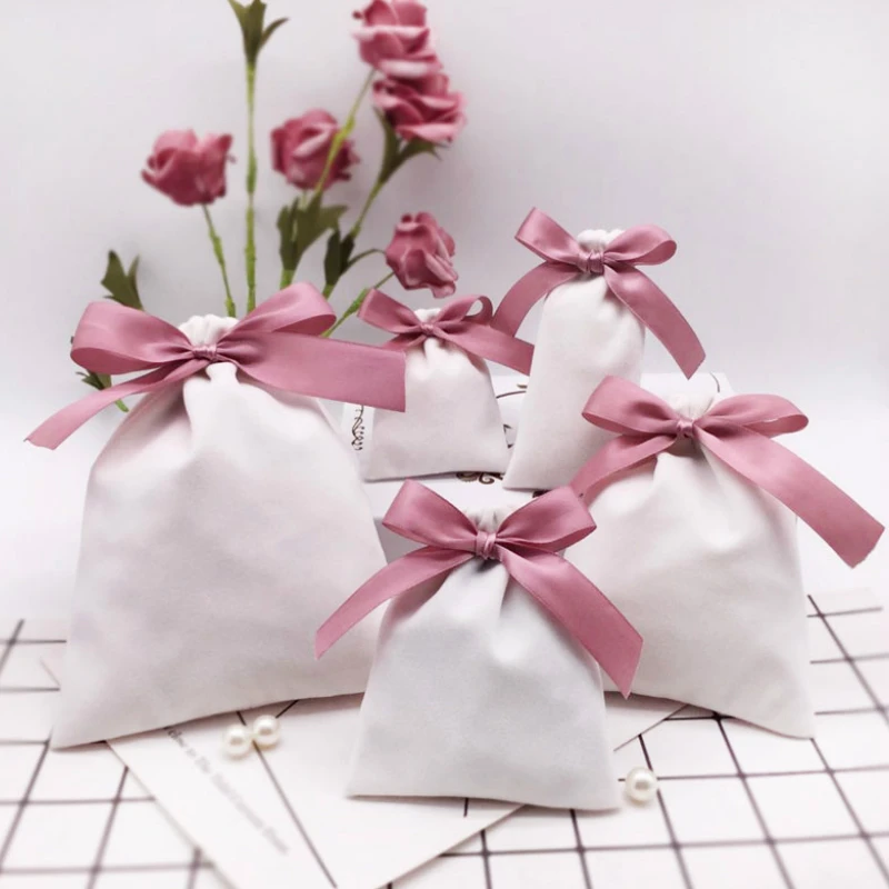 5 шт. бархатные пакеты для упаковки украшений|Упаковка и стойки украшений| |