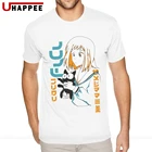 Большая и высокая футболка FLCL Mamimi and Ta-kun для мужчин крутая Модная брендовая парная рубашка с коротким рукавом подходящая винтажная одежда 80-х