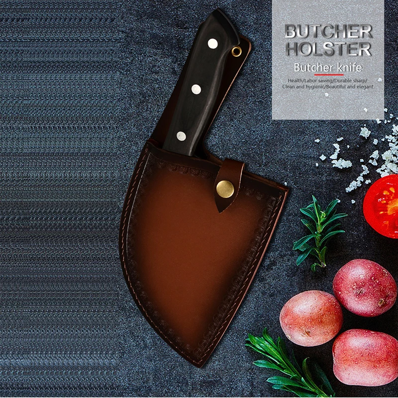 

Zollor Handmade Forged Stainless Steel Kitchen Knife High Carbon Steel Chef Knives Bone Chopper Colour Wooden Handle Knife
