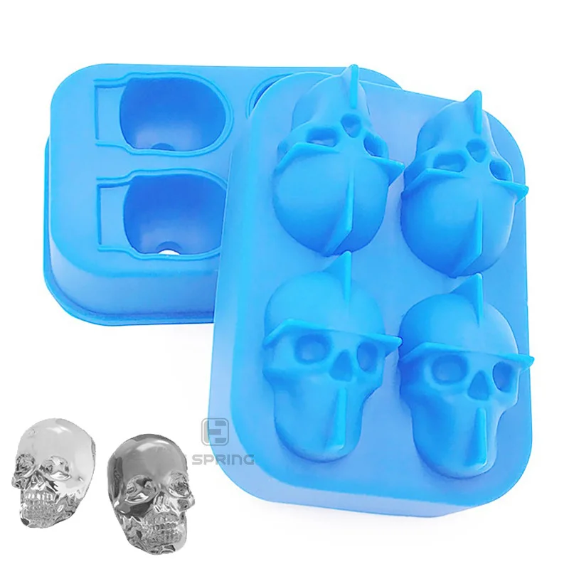 Череп кубик льда 3D стерео форма для изготовления черепа DIY личность креативный