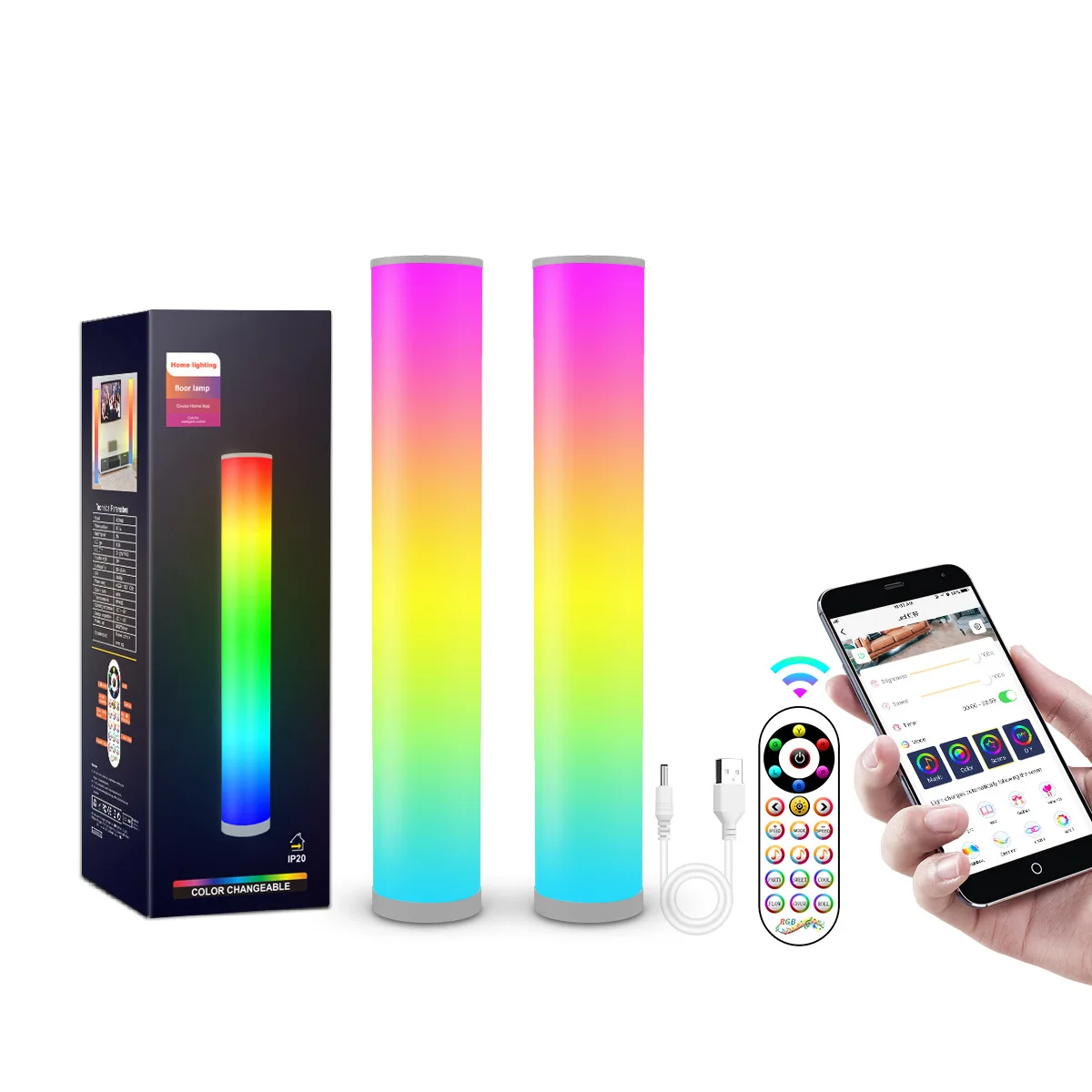 

Напольная Лампа Standlian Rgb, современный светильник 41 дюйм для спальни, 8 цветов, настраиваемый современный прикроватный светильник для гостиной, игровой комнаты