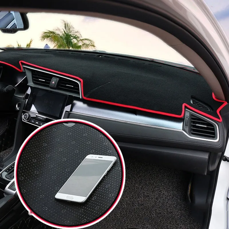 Car Dashboard Cover Mat Pad Dashmat Avoid Light Sun Shade Instrument Panel Carpets for Honda Civic X 10th 16-20 Styling | Автомобили и