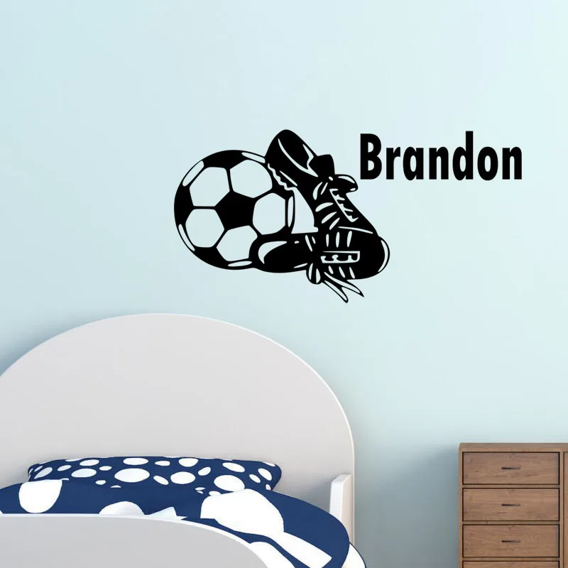 

Hot Sale Custom Name Football Shoes Creative Vinyl Graphics Decals Art Home Decoration Murals