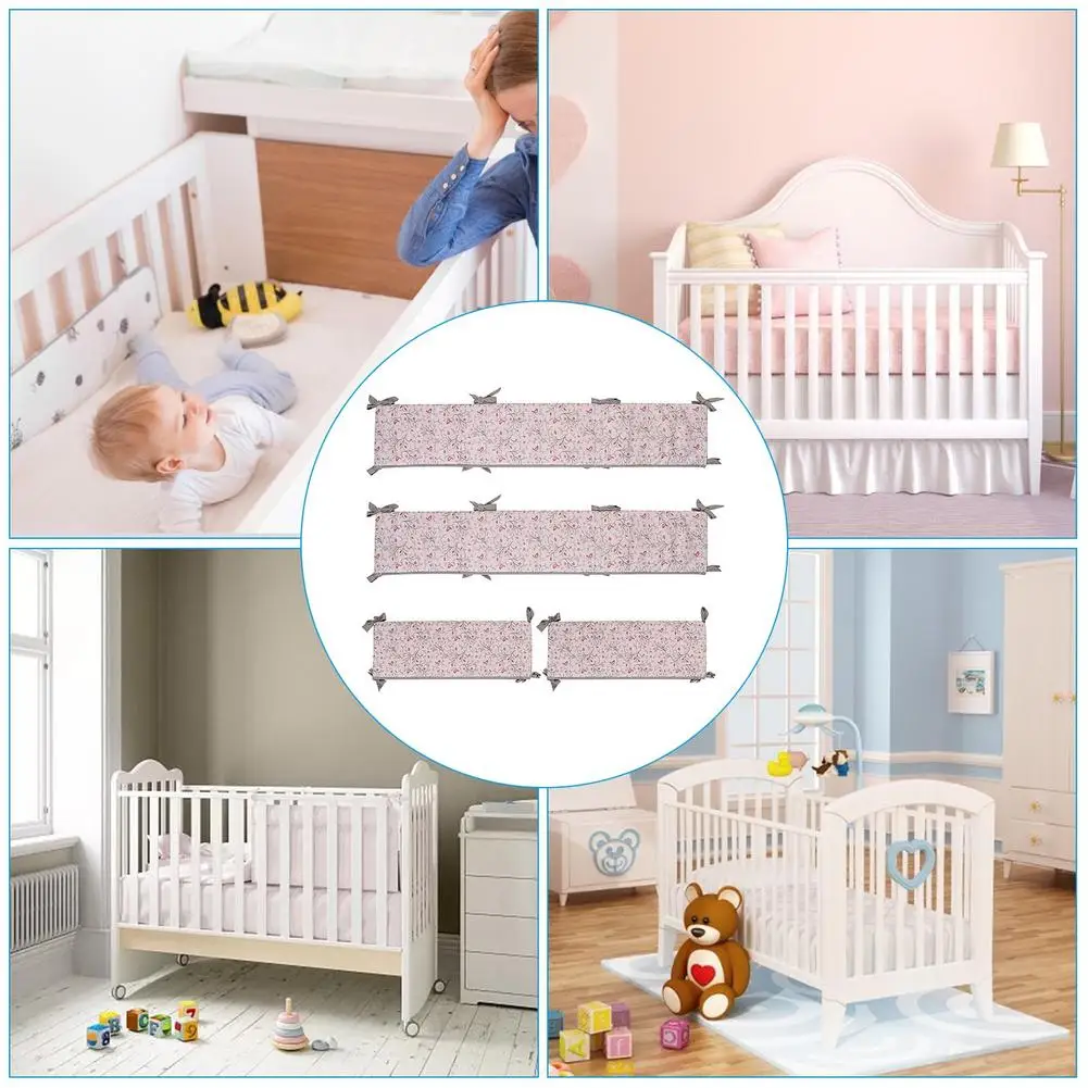 4 шт. мягкие и приятные для кожи подкладки детской кроватки | Мать ребенок