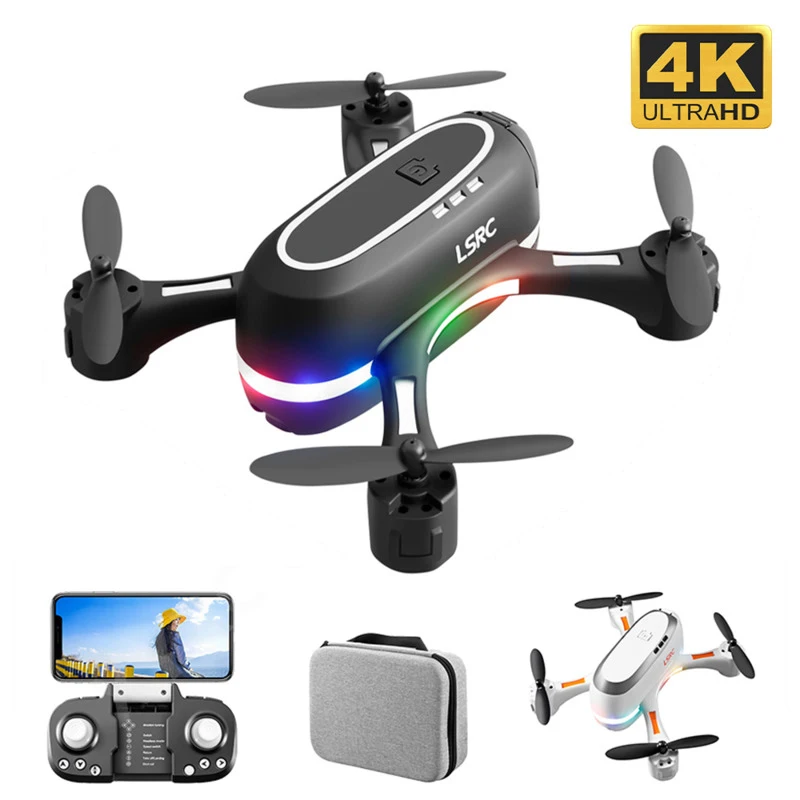 

LSRC 2021 Новый светодиодный Радужный мини-Дрон 480p 720P HD Двойная камера Wi-Fi FPV Функция удержания высоты одна кнопка возврата Квадрокоптер RC Дрон д...