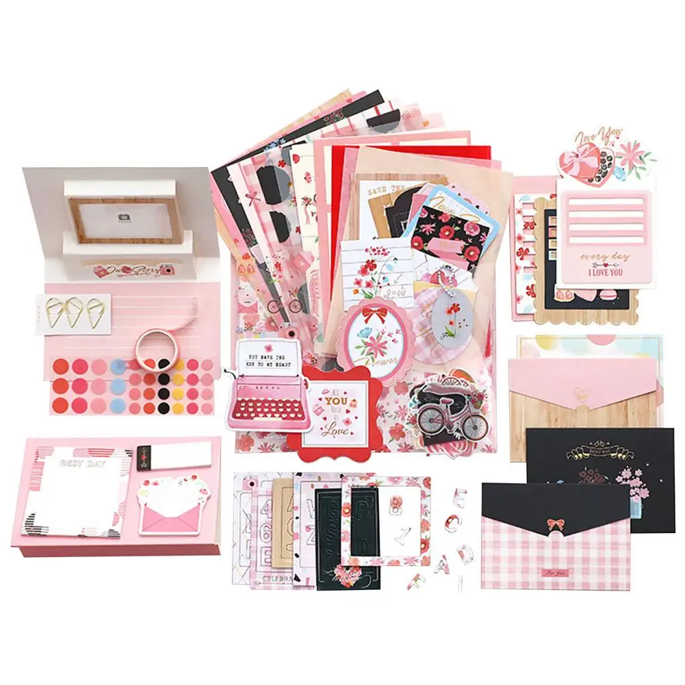 Pegatinas de materiales Kawaii para álbum de recortes, cinta de papel japonesa, Kit de diario DIY para chicas adolescentes, pegatinas de ensueño estéticas, 90 piezas