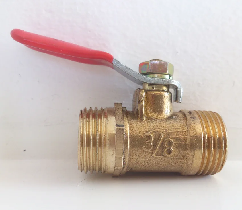 Латунный Мини-шаровой клапан 1/4 &quotNPT Мужской x 1/4" шланг Колючая труба фитинг 180