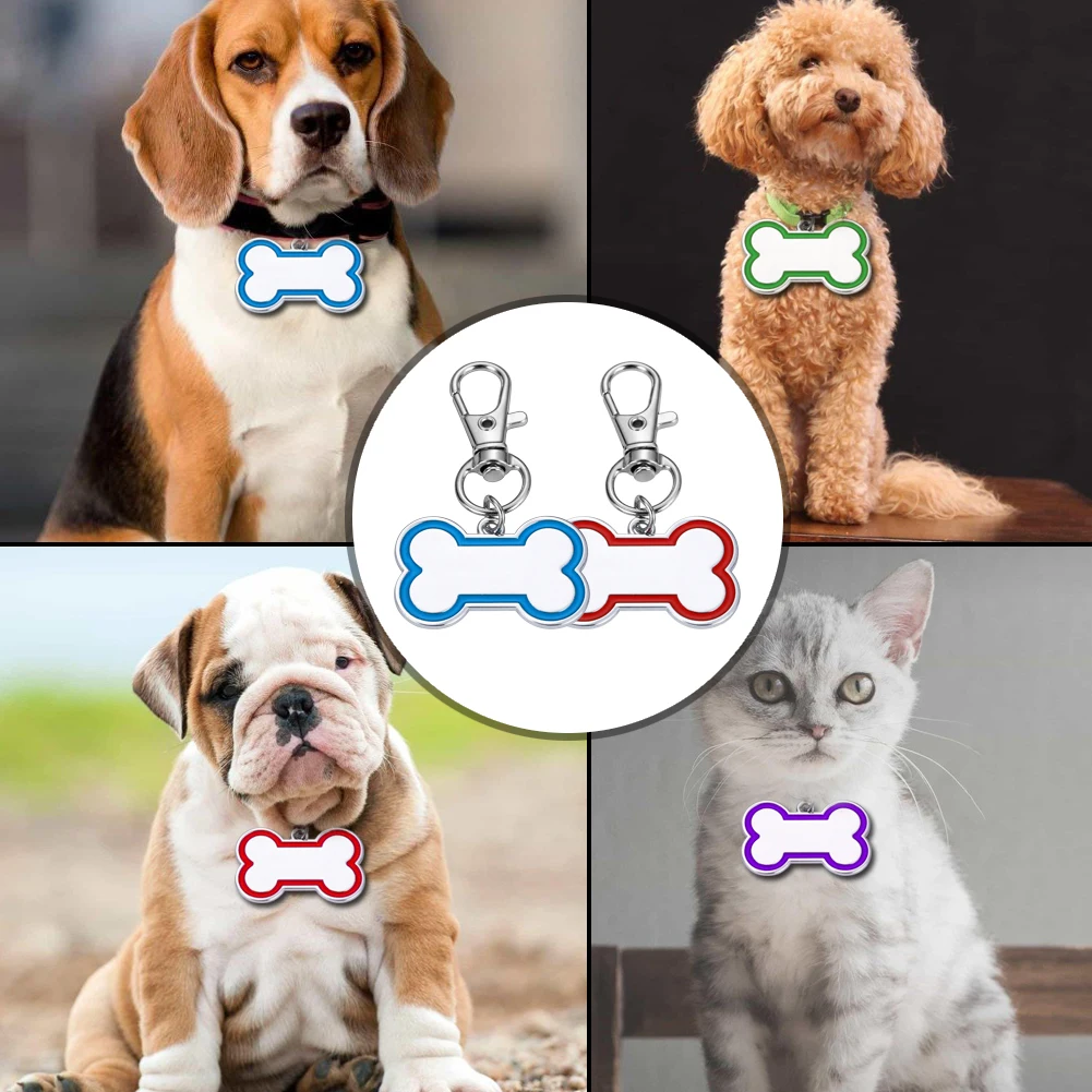 

Personalized Anti-lost Custom Dog ID Tag Bone Keyring Engraved Pet Dog Cat Puppy ID Keychain Stainless Steel Name Tel Keychain