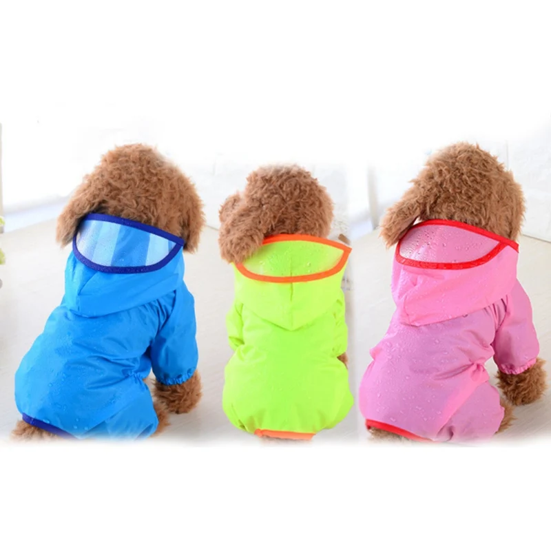 Waterproof Dog Raincoat Rain Cloth Colorful Clothes Supplies Pet Products Trench Cloak Costumes | Дом и сад