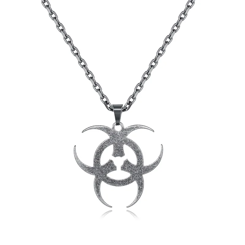 

Darts Titanium Steel Necklace Fashion Brand Biochemical Logo Necklace European Hip Hop Street Hipster Women's Clothing Matching
