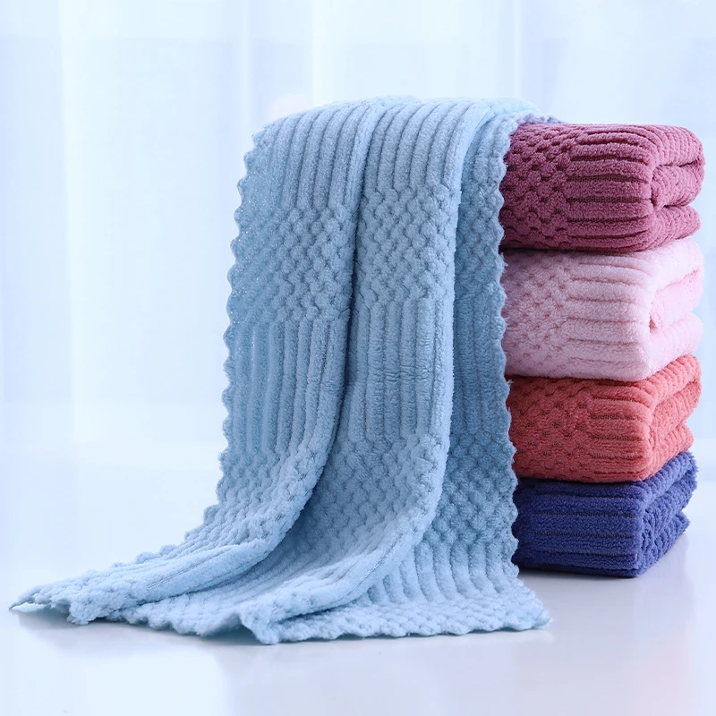 

Absorbent Clean Colorfast Home Towels Jacquard Towel Washrag Washcloth Face Towel Coral Velvet Microfiber Fast Drying Towe