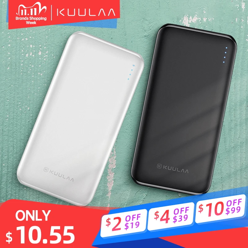 KUULAA портативное зарядное устройство 10000 мАч Внешнее для UMIDIGI A5 PRO Xiaomi Redmi Note 7